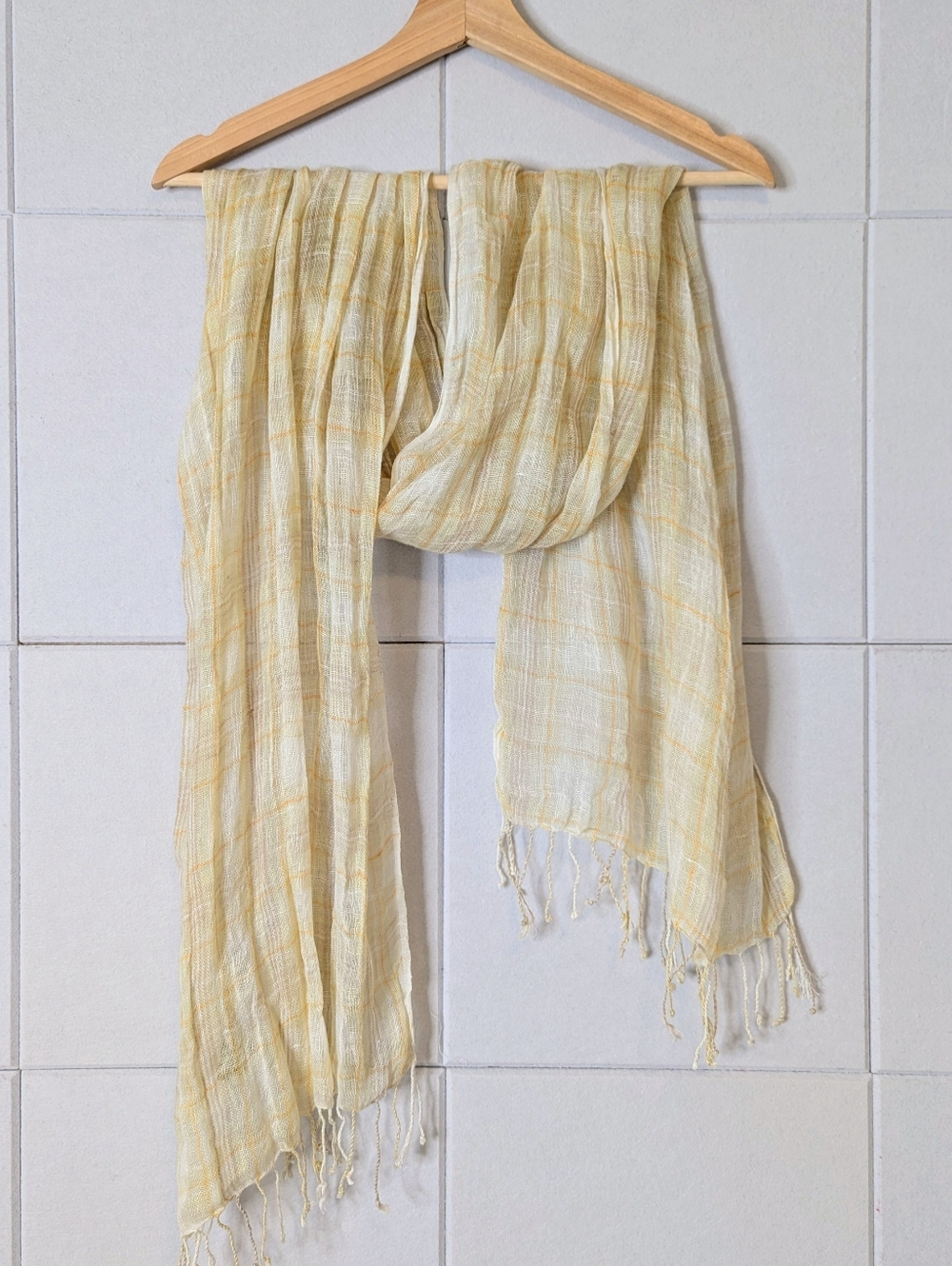 Toad&Co 100% linen sheer long scarf